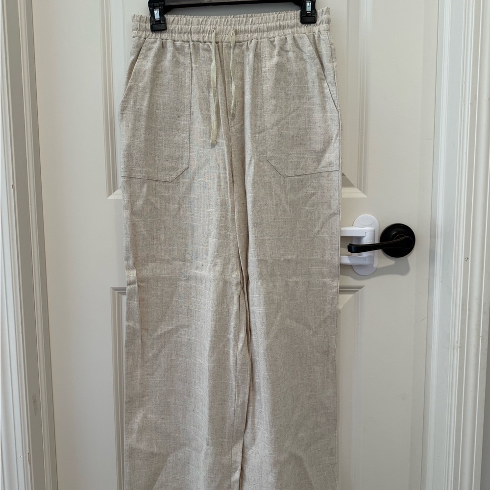 Women’s linen pants with Drawstring Waist